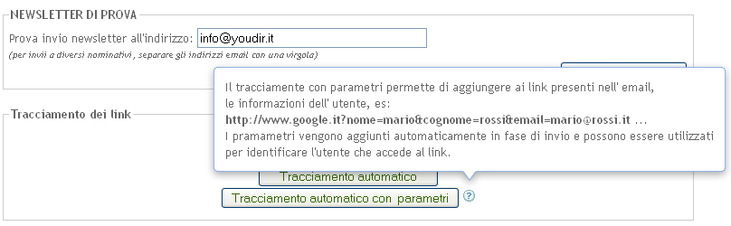 Passare parametri a una Landing Page